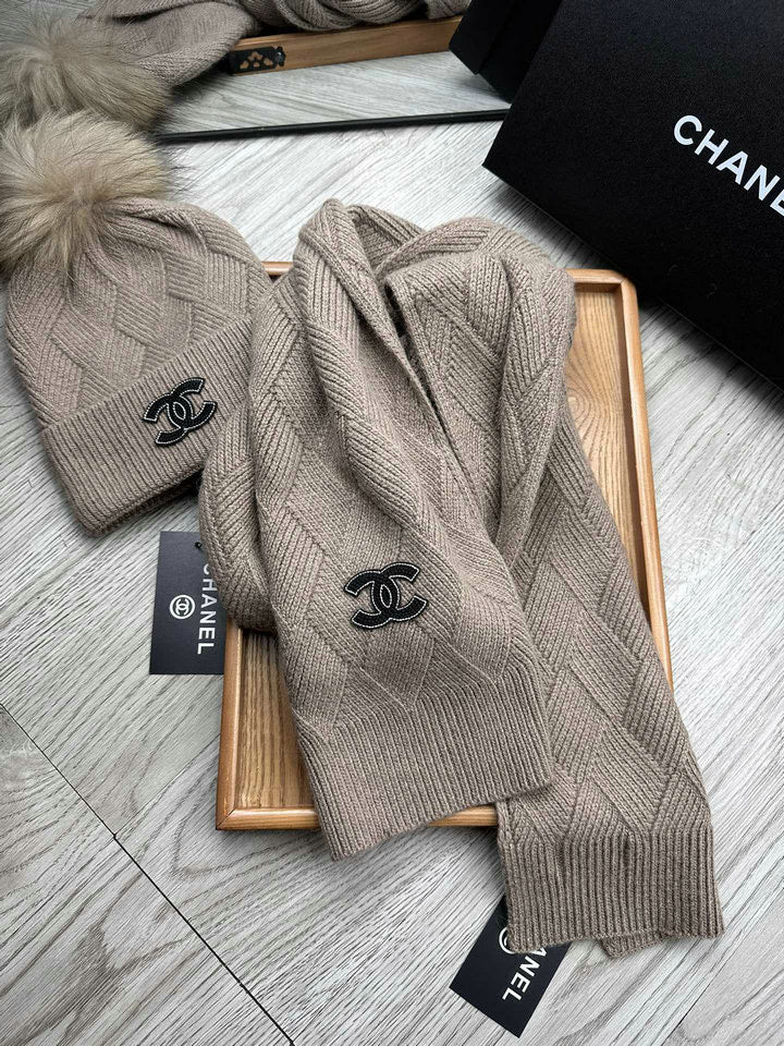 Coco Pom Pom Hat Scarf Set