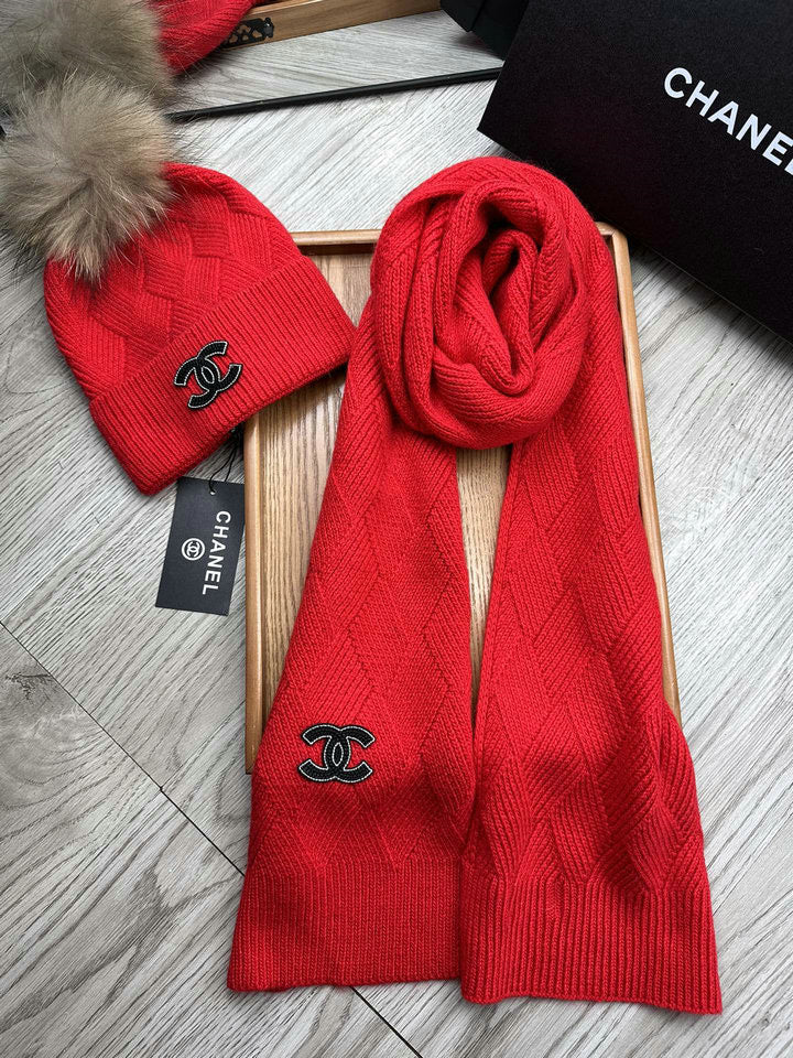 Coco Pom Pom Hat Scarf Set