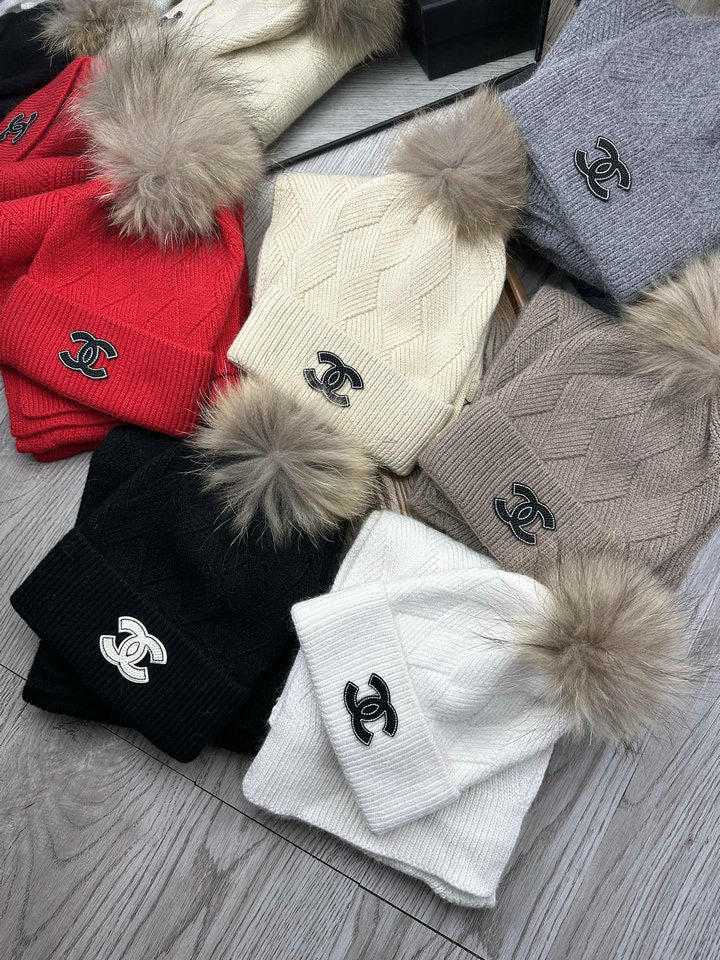 Coco Pom Pom Hat Scarf Set